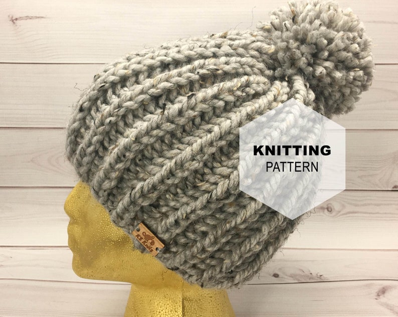 Knitting Pattern // Chunky Knit Ribbed Hat // The Fisherman | Etsy