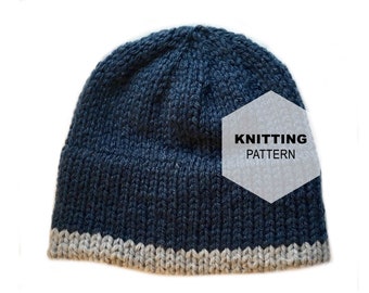 Knitting Pattern // Double Brim Knit Fitted Hat // The DELUXE Hat