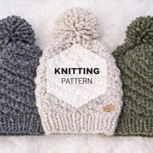 Grobstrick-Mützen-Muster | Easy Swirl Beanie aus dickem Garn (PDF Download)