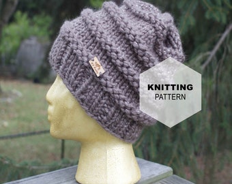 Knitting Pattern // Chunky Knit Stripped Hat // The Celeste Hat