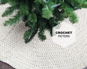 Crochet Pattern |Christmas Tree Skirt Chunky Stitch | Digital Download Crochet | Digital Crochet Pattern | Christmas Decor | Knit Tree Skirt