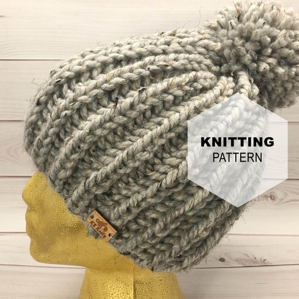 Knitting Pattern // Chunky Knit Ribbed Hat // The Fisherman Hat