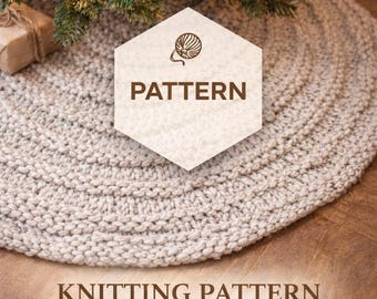 Grobstrick Baum Rock Muster | Einfache Strickanleitung für Anfänger | Sperrige Wolle Weihnachtsdekor | Bauernhaus Baum Rock DIY | PDF-Schnittmuster