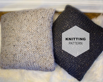 Chunky Knit Pillow Pattern: Easy Rustic Farmhouse Design (PDF Download)