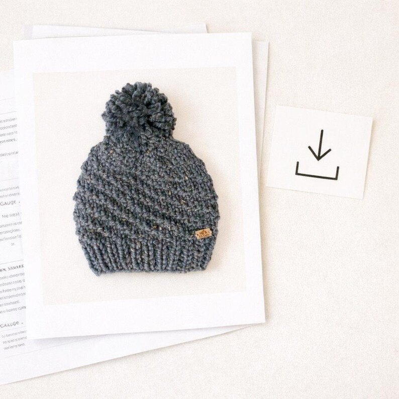 Chunky Knit Hat Pattern | Easy Swirl Beanie Knitting Pattern | Beginner ...