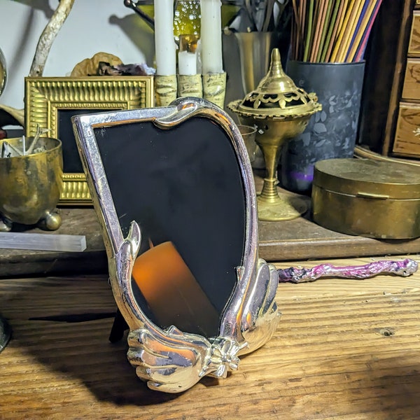 One-of-a-Kind Charged Scrying Mirror Upcycled Repurposed