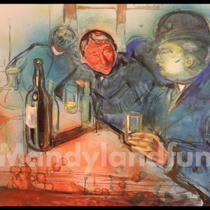 Frame TV Art, Munch &quot;Drinking&quot; Wall Art, Samsung Frame TV Art, Frame Art Tv, Edvard Munch Art, Colorful Art, Digital DOWNLOAD, Digital Art
