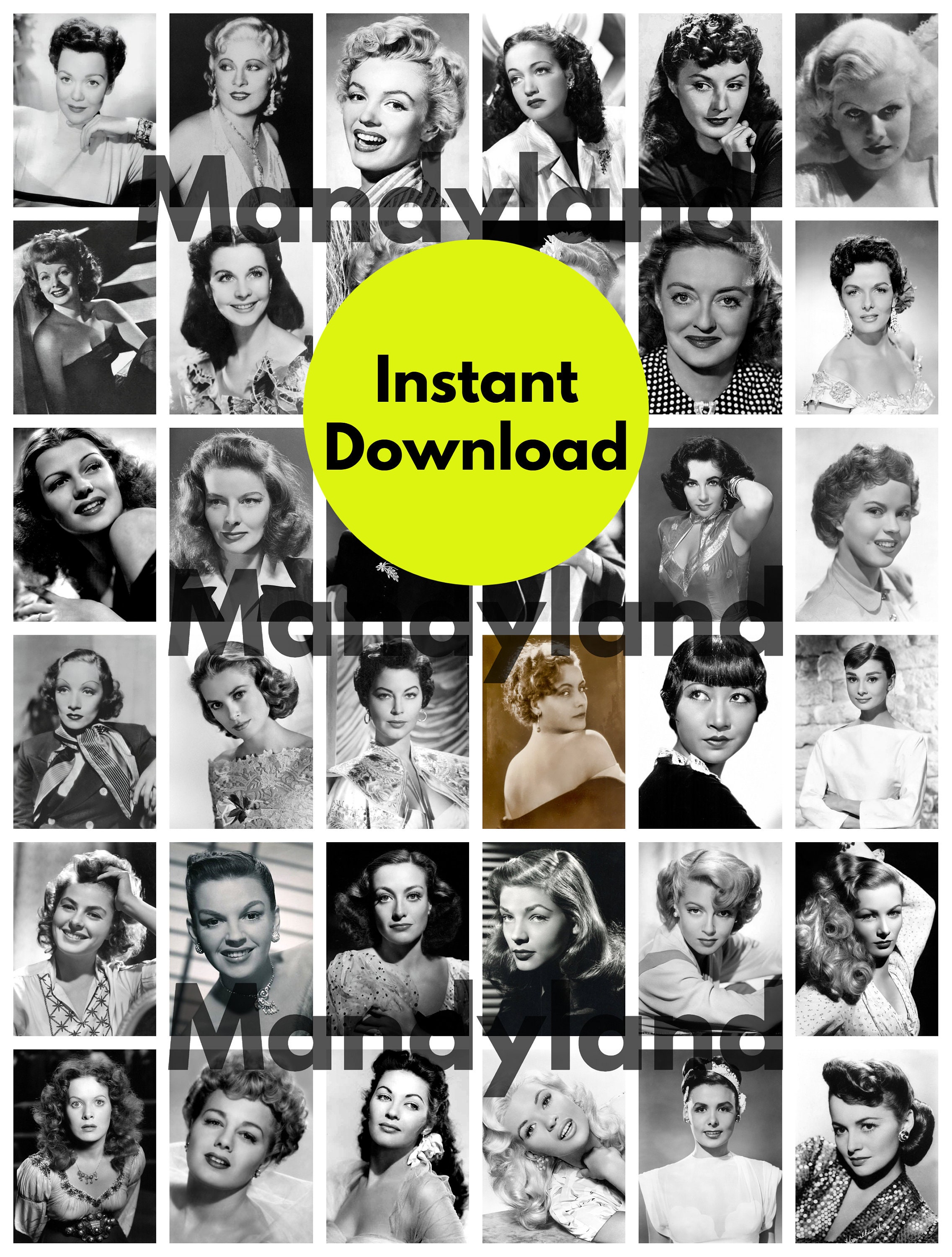 36 IMAGE COLLAGE Golden Age of Hollywood Movie Stars Scrabble digital sheet Instant Digital Download Party Games 36 IMAGE COLLAGE Golden Age of Hollywood Movie Stars Scrabble digital sheet Instant Digital Download Party Games