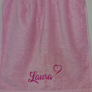 Towel / guest towel / bath towel embroidered with desired name in 3 sizes