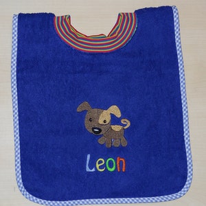 Towel bib with name and embroidery image drool bib image 6