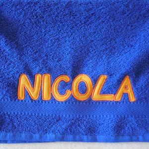 Towel, guest towel, 30 x 50 cm, embroidered with appliqué letters