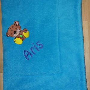 Cuddly blanket, fleece blanket with name and embroidery 70 x 100 cm