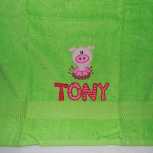 Towel, guest towel, 50 x 100 cm, embroidered