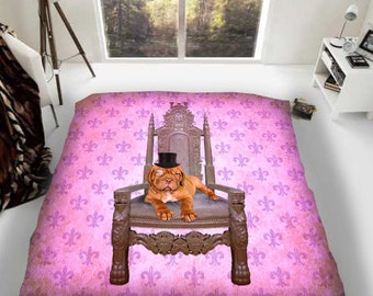 Dogue De Bordeaux On the Moon Luxury Fleece Blanket Throw Dog Lovers Gift