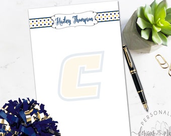 UTC Mocs notepad, University of Tennessee at Chattanooga, Graduation Gift, College Gift for her, personalized notepad, high school
