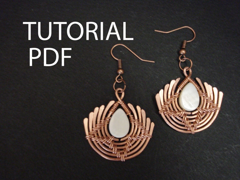 Earrings Tutorial Wire Wrap Tutorial Copper Wire Tutorial Etsy
