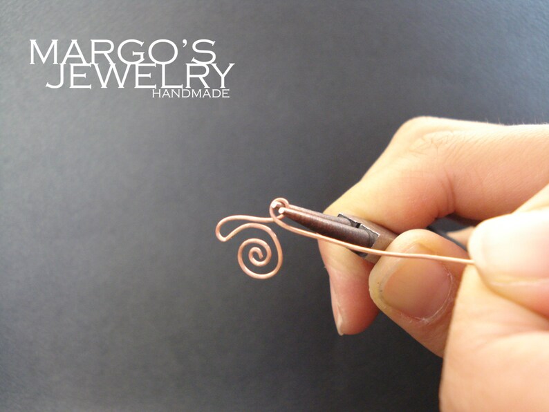 Wire Wrap Earrings Tutorial Jewelry Tutorial Copper Earrings Etsy