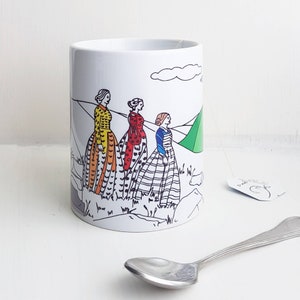 Bronte sisters mug To Walk Invisible design