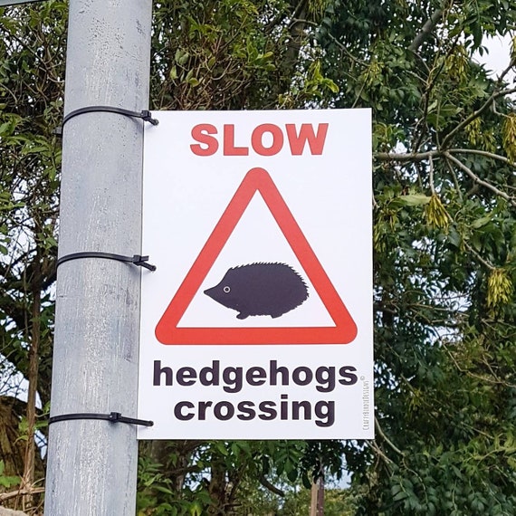 HEDGEHOG CROSSING SIGN Classic Metal Signs ubicaciondepersonas.cdmx