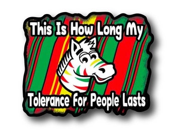 Fruit Stripe Zebra Gum Tolerance Patience Funny Old Boomer Vinyl Decal  Sticker JDM - Etsy