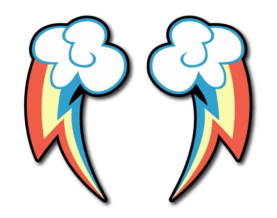 Rainbow Dash Cutie Mark My Little Pony SET OF 2 Vinyl Decal | Etsy