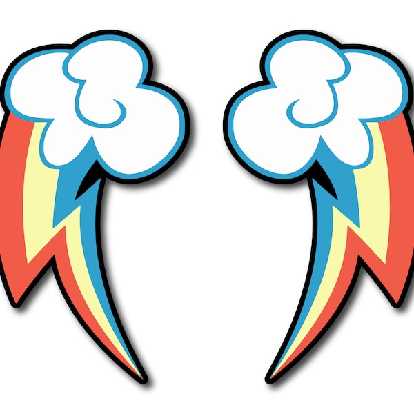 Rainbow Dash Cutie Mark My Little Pony SET OF 2 Vinyl Decal Sticker