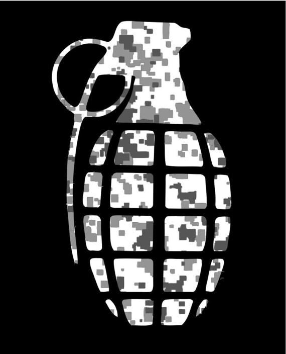 Snow Camouflage Camo Digital Grenade Snowboard Custom Vinyl - Etsy
