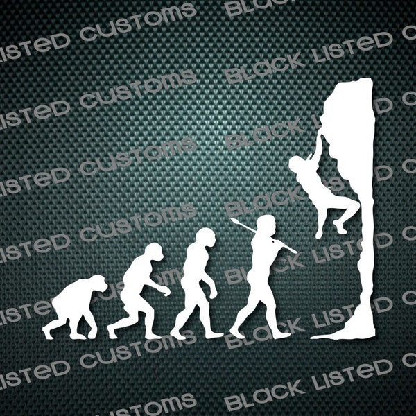 Evolution Climbing Rock Climb Funny Custom Vinyl JDM Decal Sticker