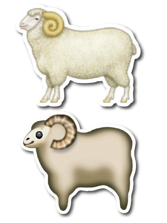 Sheep Mountain Goat Emoji Custom Vinyl Decal Sticker Etsy