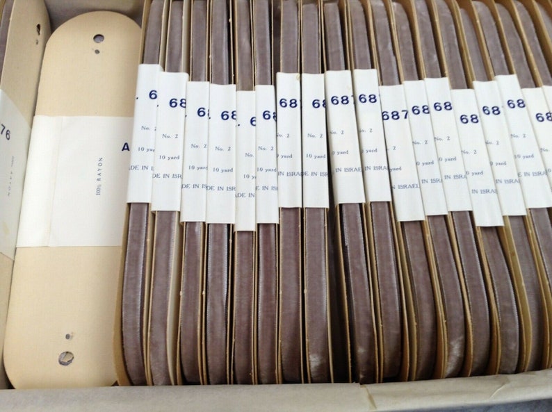 20 Yards 3//8/" Tan Gray Velvet Vintage Ribbon Fabric 100/% Rayon Taffeta