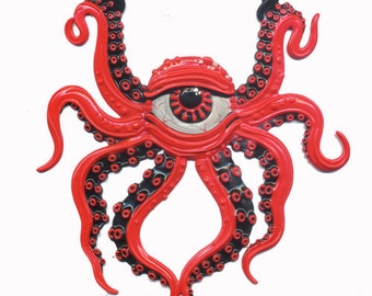 Eight Legged Octopus Cyclops “Conch”Handmade Latex Necklace Made to order