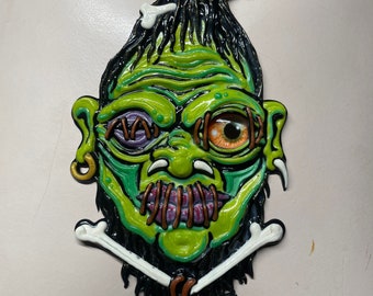 Shrunken Head Latex Necklace - Green