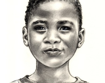 Portrait Drawing From Photo / Single Subject Head and Shoulders / Family Drawing / Custom Wall Art / Portrait Drawing / Charcoal Art