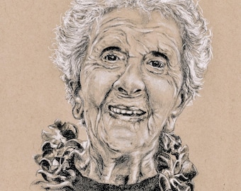 Portrait Drawing From Old Photo / Single Subject Head and Shoulders / Memorial Drawing / Custom Wall Art / Portrait Drawing / Charcoal Art