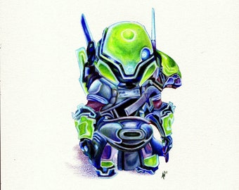 Custom Colored Drawing | Character, Avatar | Custom Video Game Art | Avatar Drawing