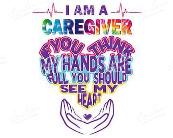 Caregiver Hands Full Heart PNG, High-Resolution Graphic (Digital Download)
