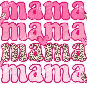 mama gestapelde roze kleuren met hartjes, png-bestand digitale download| Afbeelding in hoge resolutie voor kleding, T-shirts, stickers en meer