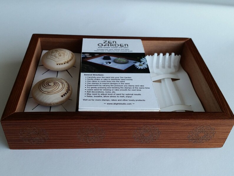 Wooden Zen Garden Accessories Set - View #9