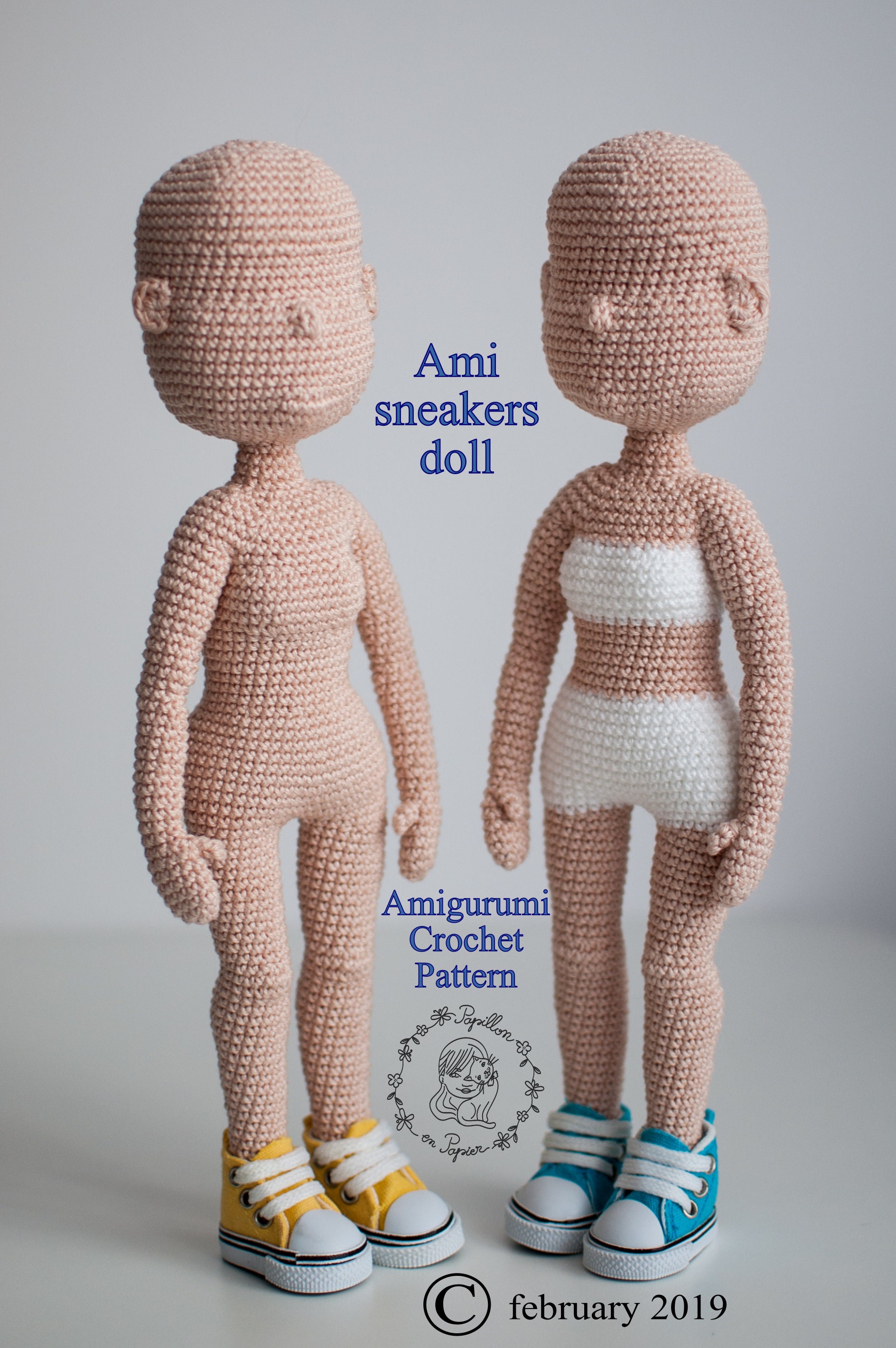 Crochet doll sneakers cheap