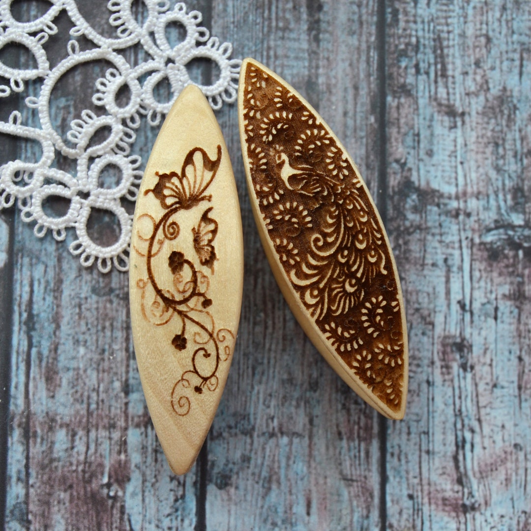 Wooden Tatting Shuttle Wood Handmade Etsy