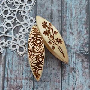Wooden Tatting Shuttle Handmade of maple Wood Frivolite