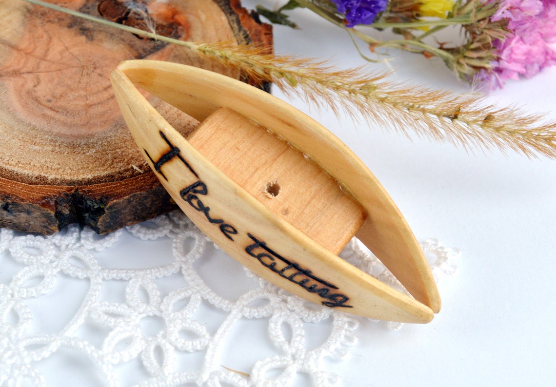 Wooden Tatting Shuttle Handmade Shuttle Navette Tatting Tool Etsy