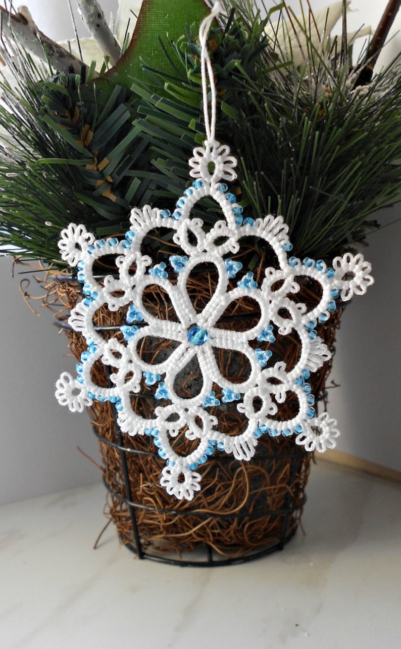 Tatting Pattern Tatting Snowflake PDF Tatted Snowflakes - Etsy