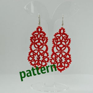 Tatting Pattern Lace  Earrings PDF Pattern jewelry