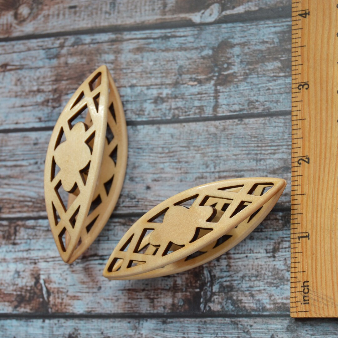 Tatting Shuttle Handmade With Wood Carving Frivolite Navette Tatting