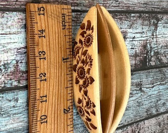 Houten frivoliteitsspoel voor 2 draden Handgemaakt