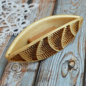 Handmade shuttle tatting with wood carving  flowers 3D surface floral ornament /walnut wood /tatted lace
