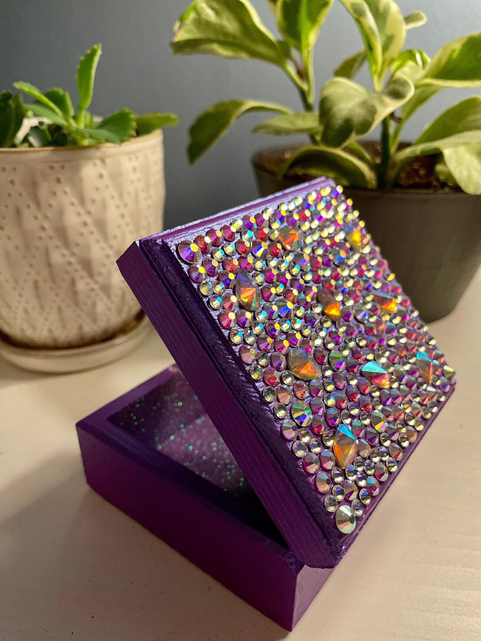 Princess Jewelry Treasure Box Purple SMALL 3.5x3.5x2 Etsy