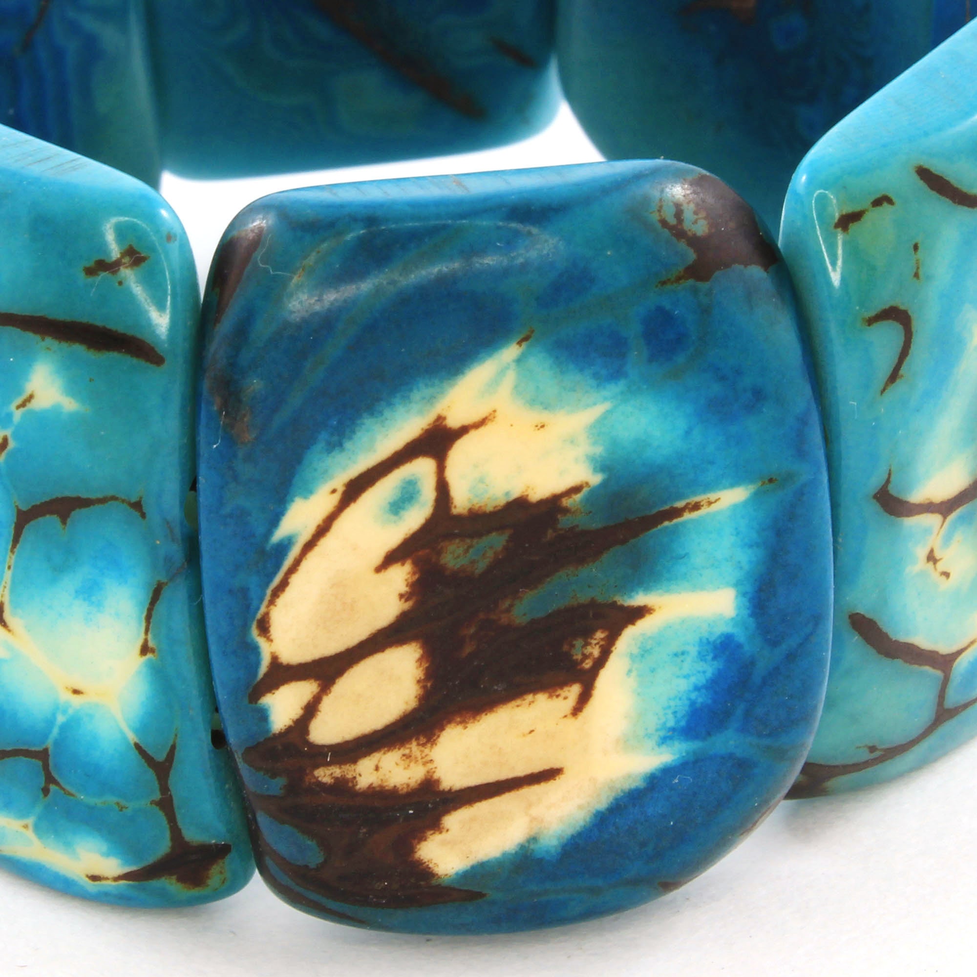 Blue Tagua Bracelet Cuff Jewelry Eco Friendly Tagua Nut in - Etsy