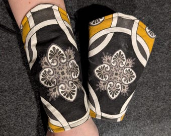 Pally Fabric Bracers Handmade Larp Cosplay Renaissance Faire Festival Accessories Gender Neutral Diamond Quilted Druid Ranger Vegan